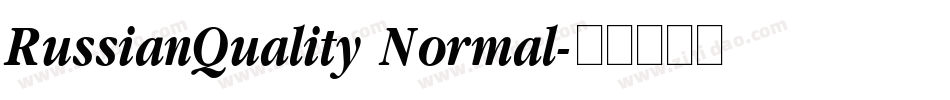 RussianQuality Normal字体转换